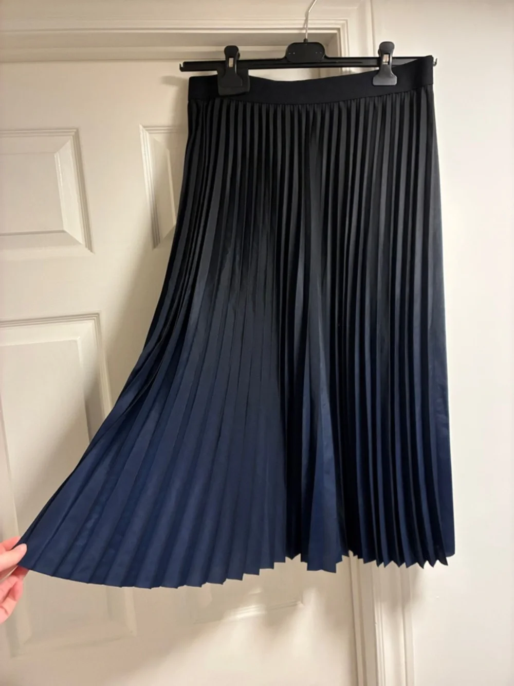 Gerry Weber Pleated Midi Skirt - Black to Navy Ombre - Picture 1 of 4